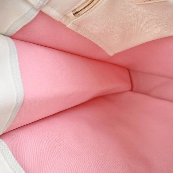 CHANEL CC Logo Cruise Line Miami Shoulder Tote Bag Canvas White - Picture 9 of 16